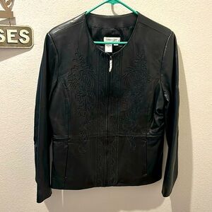 Coldwater Creek Ladies medium leather jacket